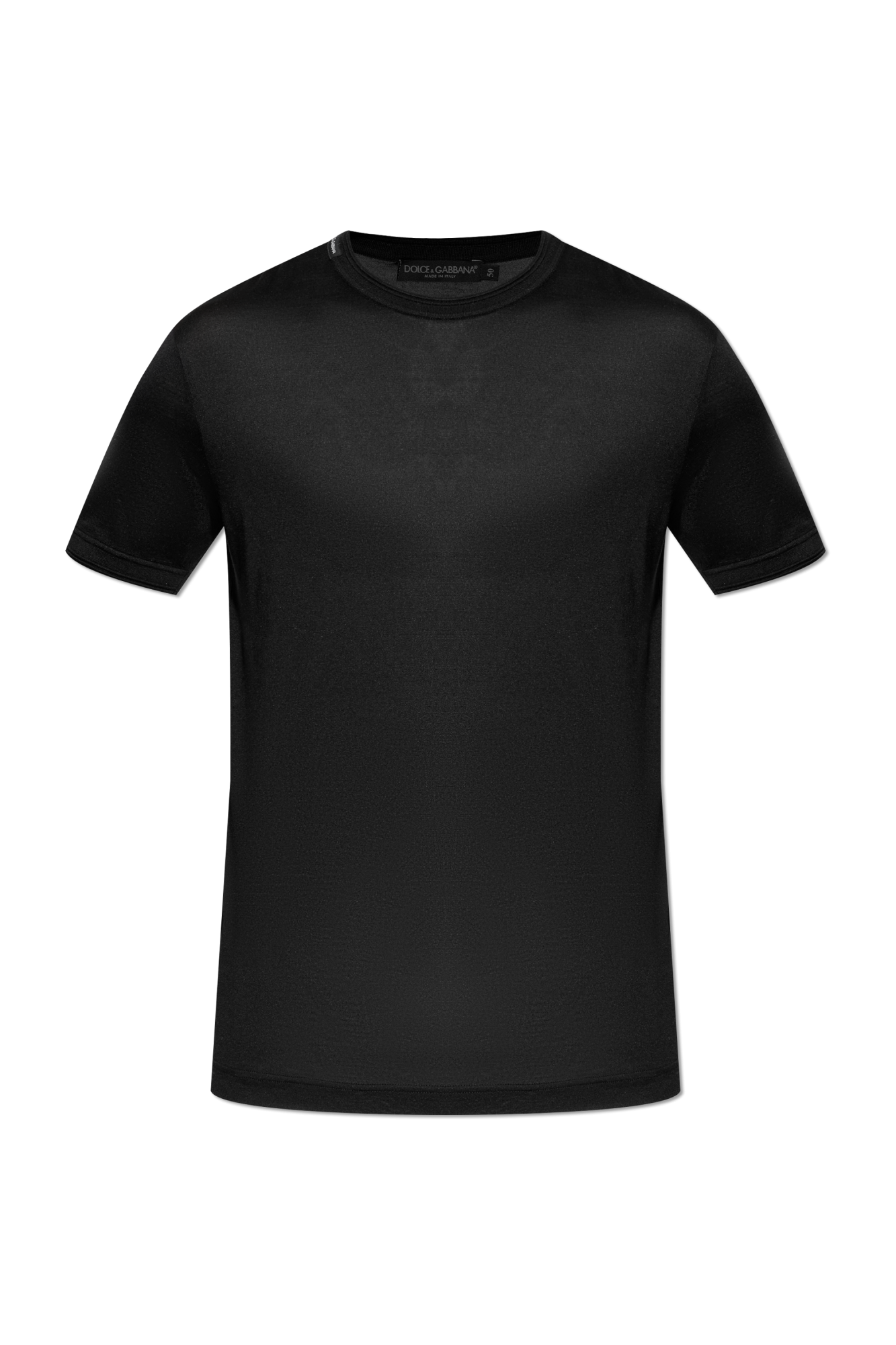 Tシャツ・カットソー DOLCE & GABBANA Black Silk T-Shirt Black Silk t-shirt Dolce & Gabbana - Vitkac Italy